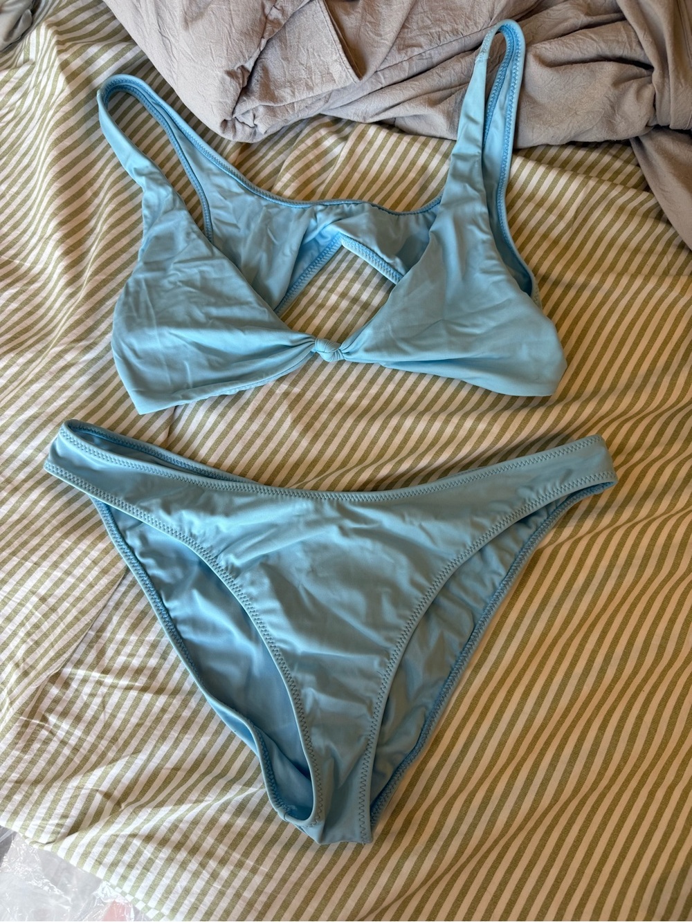 PacSun Light Blue Twist-Front Bikini Set